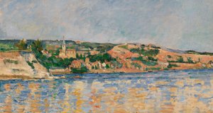 Landsby ved Waters Edge, ca. 1876 af Paul Cézanne